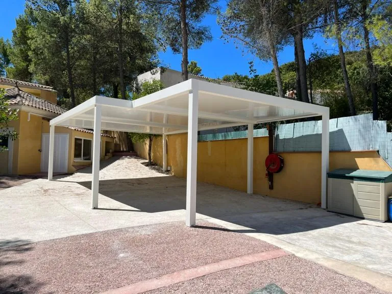 Double carport aluminium